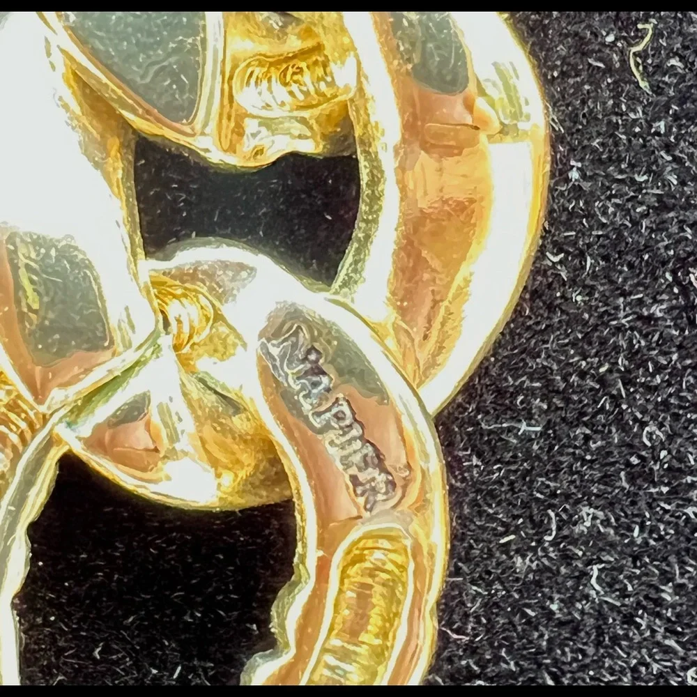 Vintage NAPIER Gold Tone Link Necklace - Picture 6 of 6